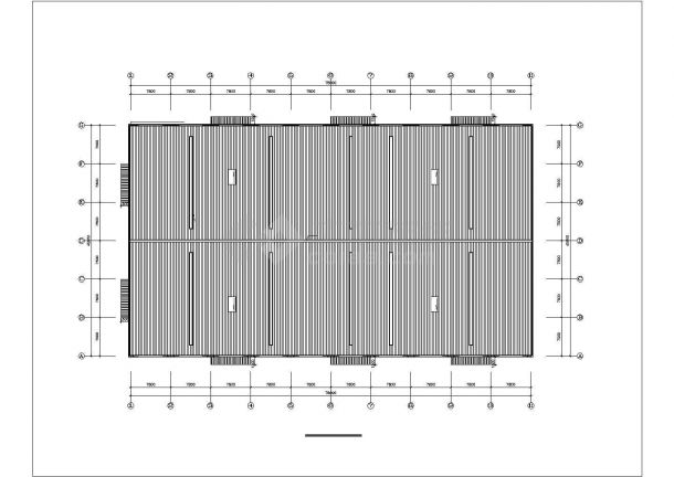 宿迁市某工业区3.5万平米1层门式轻钢结构生产厂房建筑设计CAD图纸-图二