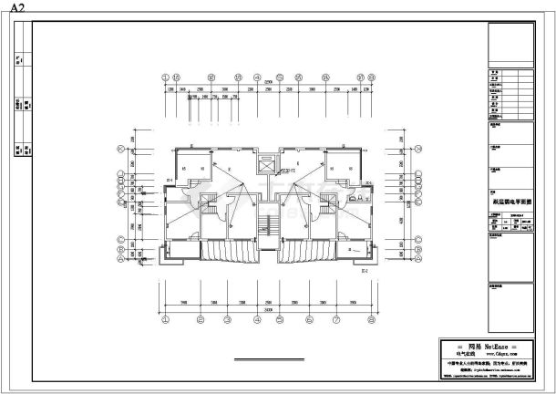 某住宅小区12层建筑电气设计cad施工图纸-图二