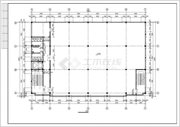 常州某工业区3840平米五层框架结构生产厂房全套建筑设计CAD图纸-图一