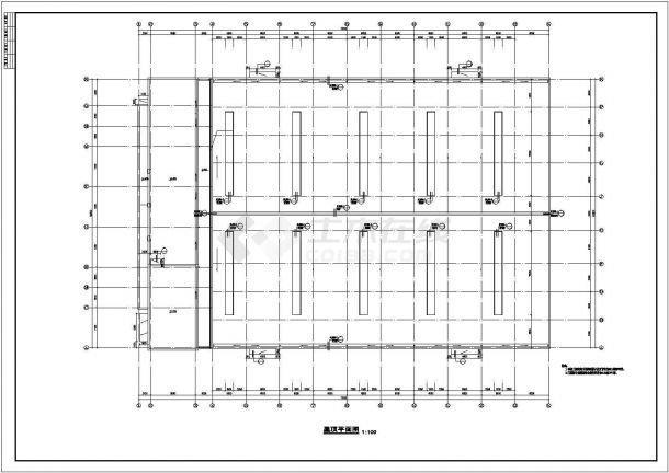 无锡市某工业区4800平米四层框架结构生产厂房建筑设计CAD图纸-图一