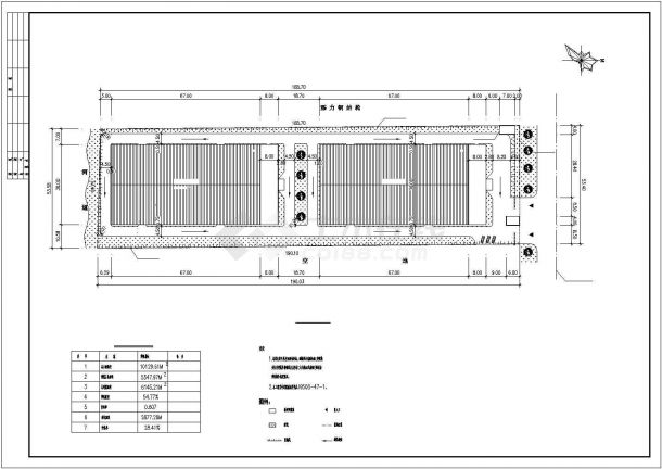 金华市某皮革厂3000平米2层框架结构生产车间建筑设计CAD图纸-图一