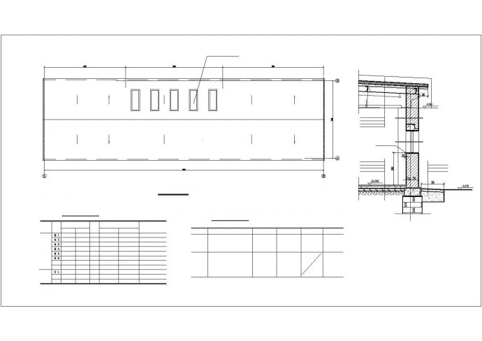 西安某食品厂2150平米单层框架结构生产厂房平立面设计CAD图纸_图1