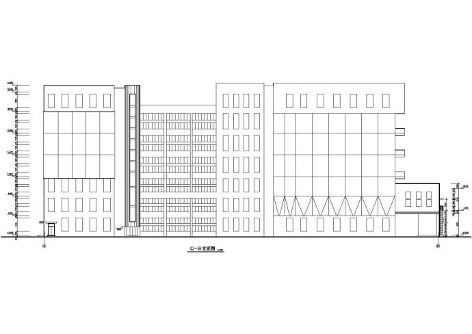 衡阳市某工厂6900平米7层框架结构生产大楼平立剖面设计CAD图纸_图1