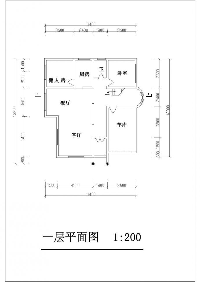 南昌市某村镇267平米2层砖混结构单体别墅建筑设计CAD图纸_图1