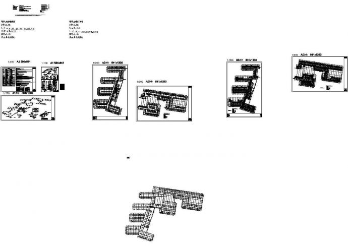 住宅小区一类汽车库给排水施工CAD图纸设计_图1