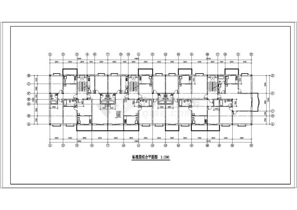 简洁大方的多层住宅楼建筑cad整套设计施工方案图纸-图二