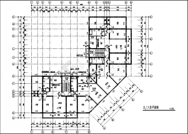 吉林3套小区住宅楼全套建筑设计施工cad图纸（含说明）-图一