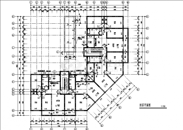 吉林3套小区住宅楼全套建筑设计施工cad图纸（含说明）-图二