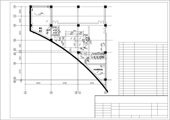 某商业中心中水处理工程图纸CAD设计施工图纸_图1