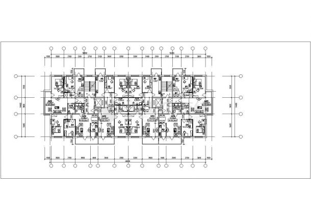 某地区高层商务住宅建筑户型方案设计施工CAD图纸-图一