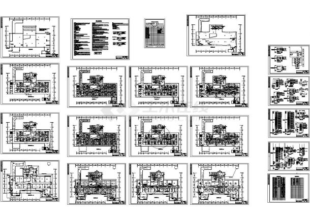 3层4690.5平米传染病房楼全套电气设计施工图-图一