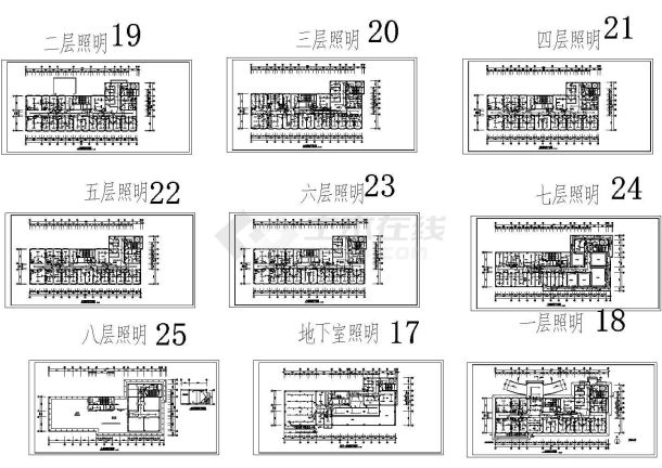 8层医院住院楼全套电气设计施工图-图一