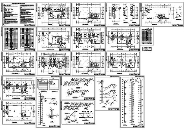 十六层商场综合楼通风空调设计cad图，共二十张-图二