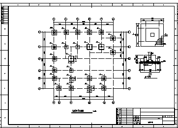 某市地上三层框架结构办公楼结构设计施工cad图-图一
