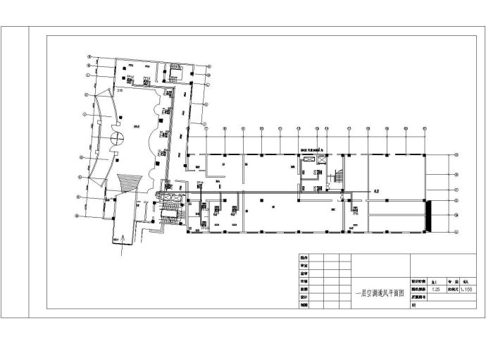 某小高层宾馆大楼空调设计cad平面施工图（甲级院设计）_图1