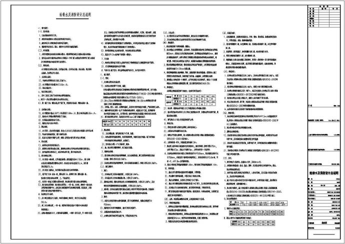 某酒店综合大楼给排水及消防设计cad全套施工图（ 含设计说明）_图1