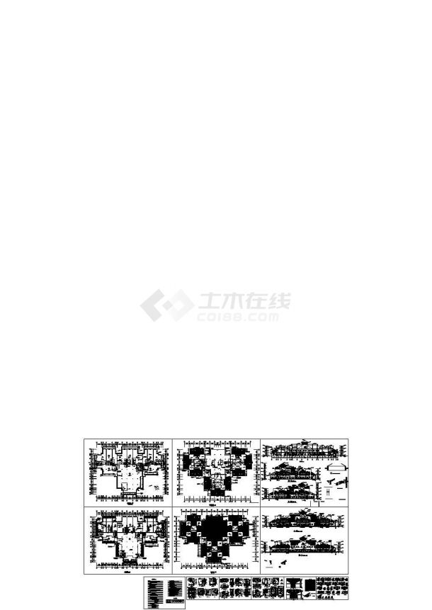 某二层商业建筑施工图（带阁楼）-图一