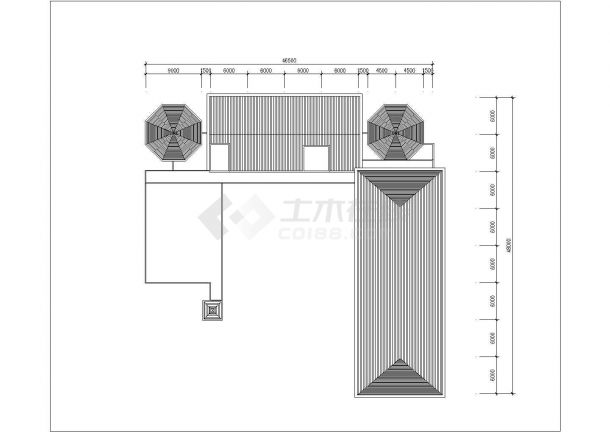 苏州某社区某大型3层框架结构艺术幼儿园平立剖面设计CAD图纸-图一