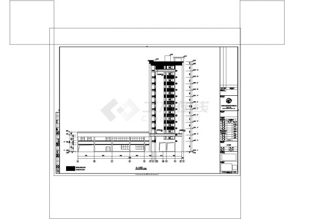 2020建筑消防火新规后户型图设计cad（ 两梯四户两单元-三房两厅两卫+三房两厅一卫- 梯北侧。一字型。13F 底部带架空层）-图一