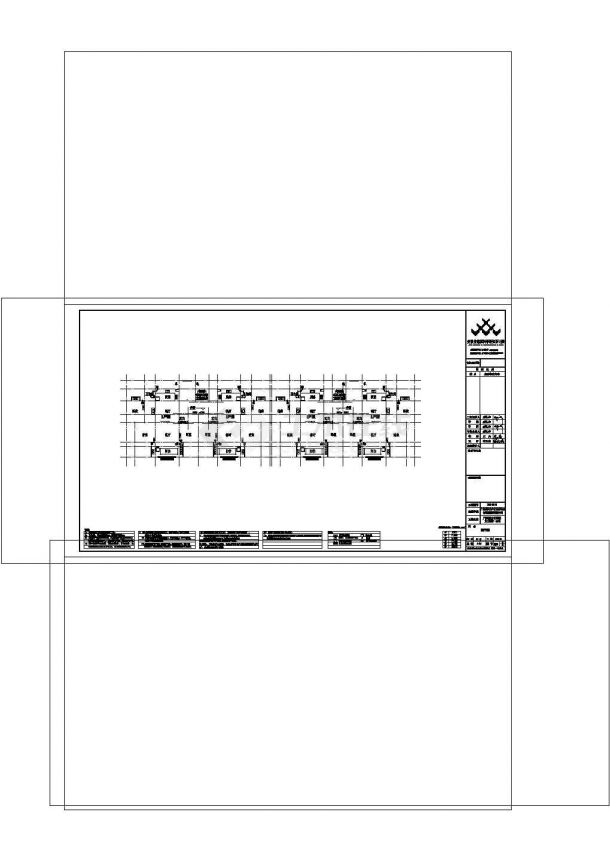 2020建筑消防火新规后户型图设计cad（ 一梯两户-三房两厅一卫-标准层440平米 梯北侧。一字型。11F）-图一