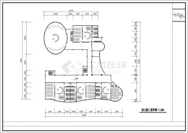 12班4层幼儿园建筑方案设计图-图二