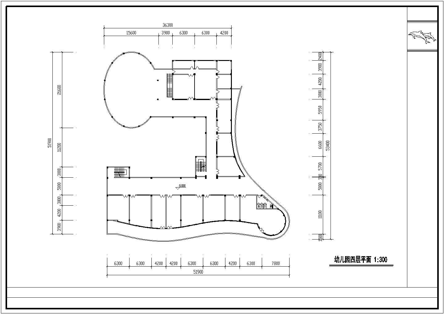 12班4层幼儿园建筑方案设计图