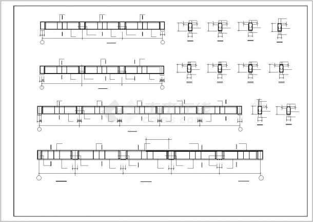 云海花园幼儿园钢结构CAD施工图纸-图一