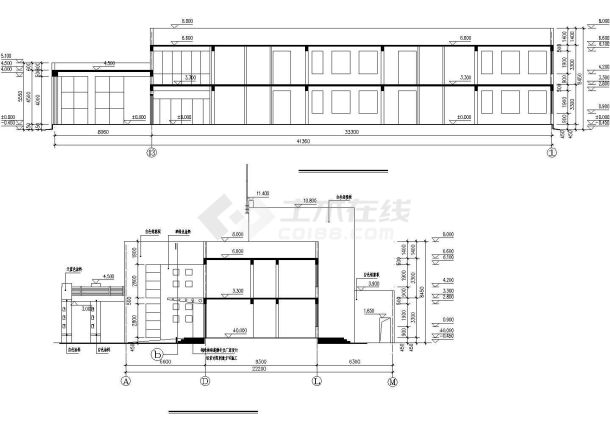 4班2层1123.36平米砖混结构幼儿园建筑设计图-图二