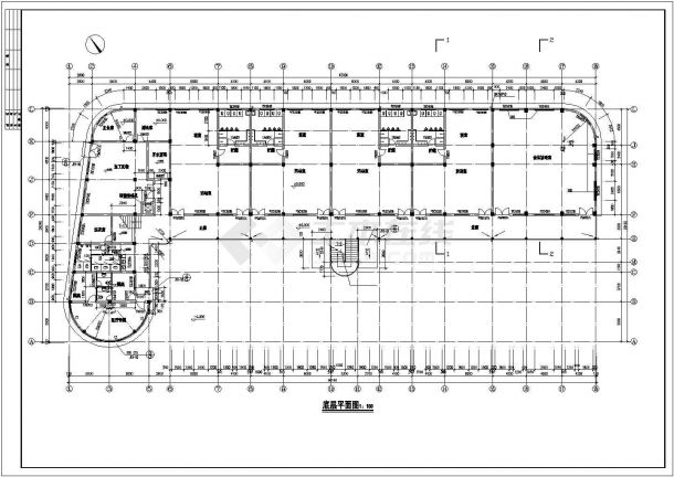 兰州某社区3200平米3层框架结构现代化幼儿园全套建筑CAD设计图纸-图二