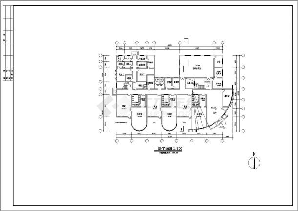 6班 2层1900平米幼儿园建筑设计施工图-图二