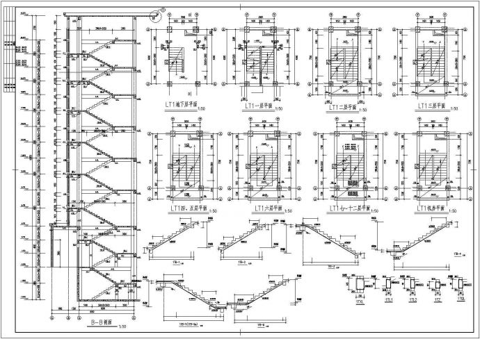 某框架结构高层住宅楼结构设计CAD全套施工图纸（含施工说明）_图1