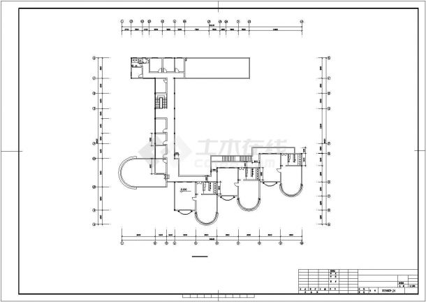 杭州市拱西小区幼儿园设计建筑施工cad图，共十二张-图二