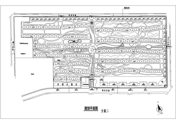 某地大型高科技工业园区规划设计cad方案总平面图（标注详细）-图一