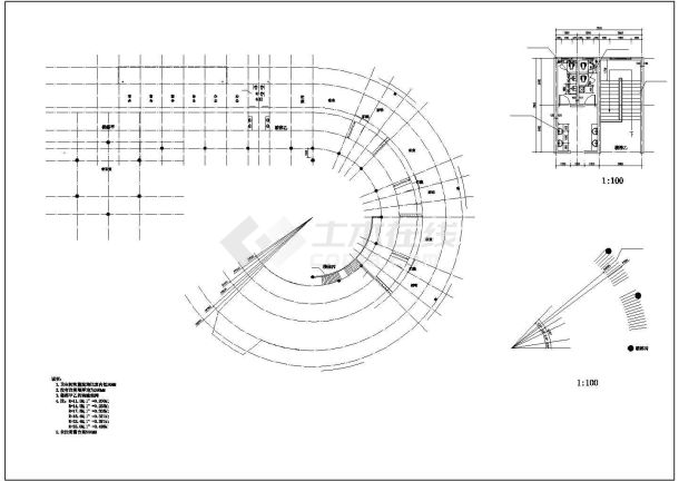 2437平方米河南省巩义市3层幼儿园设计建筑施工cad图，共十张-图一