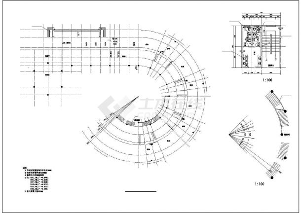 2437平方米河南省巩义市3层幼儿园设计建筑施工cad图，共十张-图二