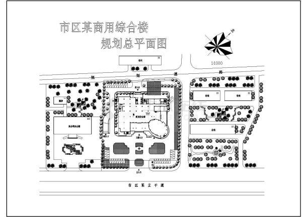 苏州某高层商用综合楼建筑设计全套CAD图-图一