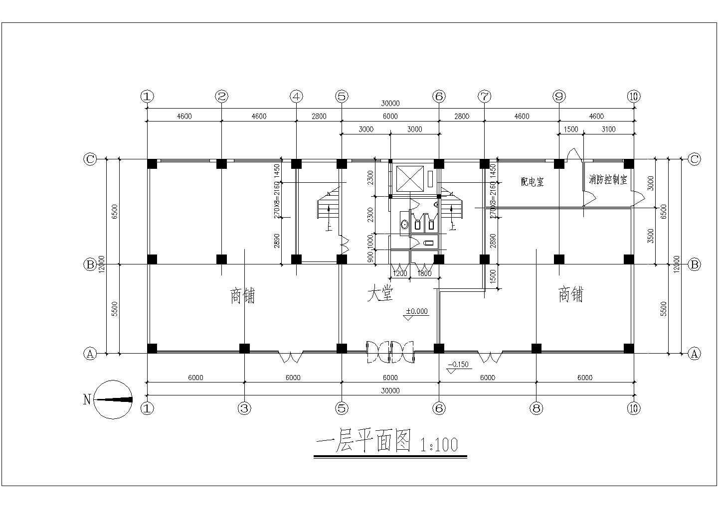 某高层写字楼建筑设计全套CAD图