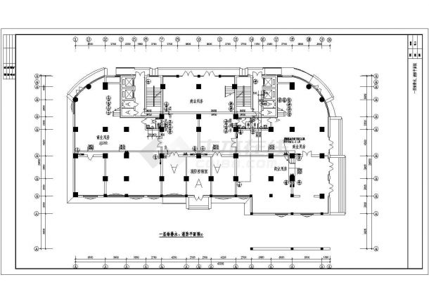 某高层商务公寓水暖设计cad全套施工图（含设计说明，含消防设计）-图二