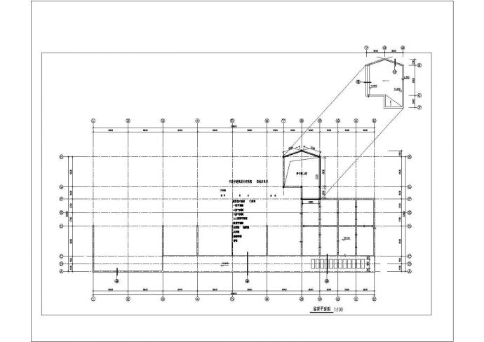 福建三层幼儿园教学楼设计建筑施工cad图，共八张_图1