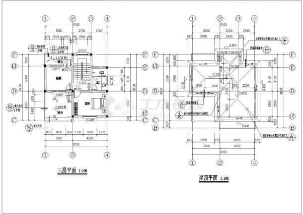 南京某村镇194平米3层砖混结构乡村民居楼建筑设计CAD图纸-图一