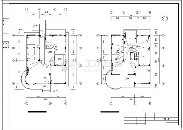 某地整套别墅电气设计cad施工图纸-图二