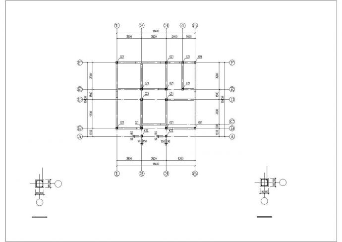 350平米左右3层混合结构独栋乡村别墅全套结构设计CAD图纸_图1