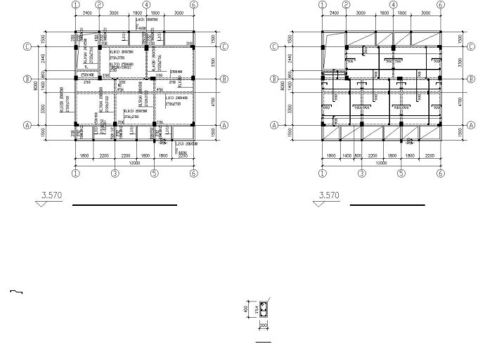 无锡市某村镇4层钢混框架结构自建别墅其他结构设计CAD图纸_图1