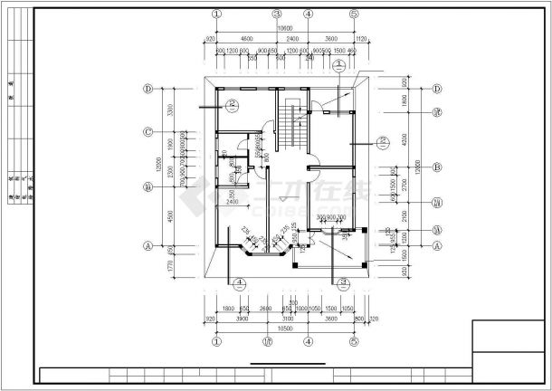 某大型3层框混结构单体别墅建筑结构设计CAD图纸（含地下室层）-图一
