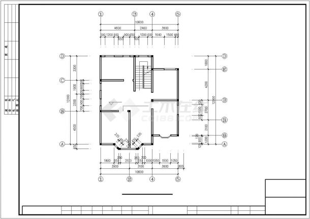 某大型3层框混结构单体别墅建筑结构设计CAD图纸（含地下室层）-图二