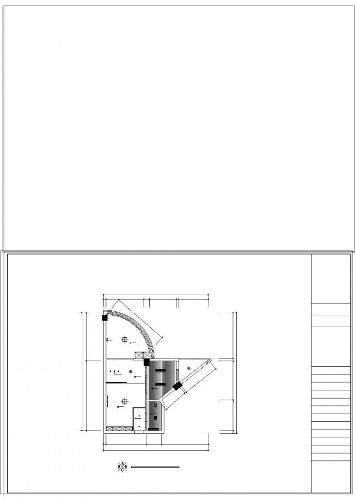 [福建]某单身公寓楼建筑cad方案施工图纸_图1