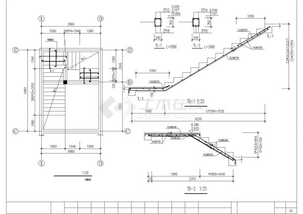 98平米2+1层砖混结构乡村自建楼建筑+结构设计CAD图纸-图一