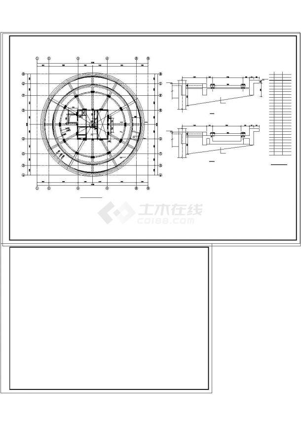 某25层带屋面旋转餐厅住宅楼cad结构工程施工图纸-图一