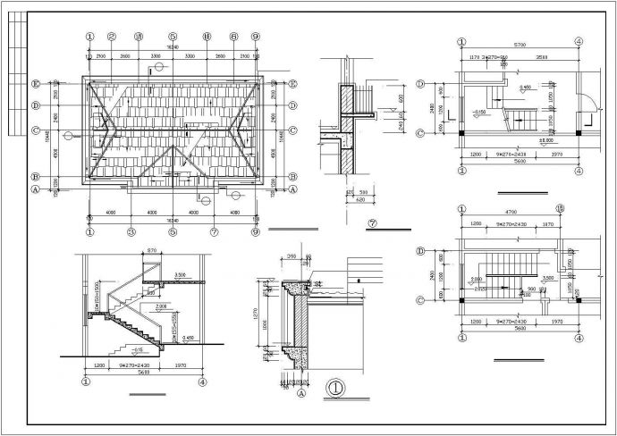 320平米2层框混结构两户并联式高档别墅建筑+结构设计CAD图纸_图1