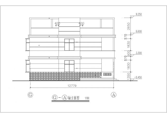 205平米2层砌体结构独栋乡村别墅楼全套建筑设计CAD图纸_图1
